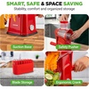 image:imageNutriChef 5 in 1 Cheese Grater amp Shredder  5 Different Blades for Thin Thick Julienne Strips Wavy amp Straight Strips  Includes Hand Crank Strong Suction Base amp Storage Container  BlackRed