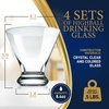 image:imageNutriChef 84oz Clear Martini Glasses 4 set of Heavy Base Hand Blown Elegant Stemless Cocktail Glassware for Whiskey Scotch Wine Liquor Gin and Mixed Drinks Dishwasher Safe2 pack