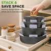image:imageNutriChef Ceramic Cookware Set with Cooking Utensils 14Piece Nonstick Cookware Set with Glass Lids Compatible with All Cooktops HeatResistant Handles and Stylish Finish BeigeBlack