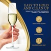 image:imageNutriChef Champaign Glasses  7Oz Clear Champagne Flutes Set of 2 Elegant Tall Long Stemmed Glass with Narrow Rims Seamless Bowl Lead And Dishwasher Safe Glass For Party New Year Christmas7Oz Champagne Flutes