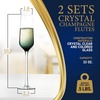 image:imageNutriChef Champaign Glasses  7Oz Clear Champagne Flutes Set of 2 Elegant Tall Long Stemmed Glass with Narrow Rims Seamless Bowl Lead And Dishwasher Safe Glass For Party New Year Christmas7Oz Champagne Glass
