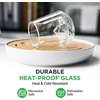 image:imageNutriChef Double Wall Insulated Glasses  2pcs 8 oz High Borosilicate Glass Sweat Free Mugs Clear Drinkware for HotCold Drinks Coffee Espresso Cappuccino Latte Tea Microwavable Dishwasher Safe
