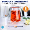 image:imageNutriChef DoubleWall Insulated Drinking Glasses  8 oz Set of 2 Mugs Insulated Tumblers for Hot or Cold Drinks Coffee Soda Cocktails and More  Microwave and Dishwasher Safe SweatFree Design