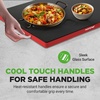 image:imageNutriChef Electric Warming Tray  Glass Surface Hot Serving Tray  Adjustable Temperature 140F to 230F  Energy Efficient amp Space Saving  Perfect for BuffetsParties amp More  212 x 165 in  Red