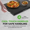 image:imageNutriChef Electric Warming Tray  Glass Surface Hot Serving Tray  Adjustable Temperature 140F to 230F  Energy Efficient amp Space Saving  Perfect for BuffetsParties amp More  212 x 165 IN  Black