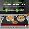 image:imageNutriChef Electric Warming Tray  Glass Surface Hot Serving Tray  Adjustable Temperature 140F to 230F  Energy Efficient amp Space Saving  Perfect for BuffetsParties amp More  212 x 165 in  Red