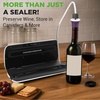 image:imageNutriChef Food Vacuum Sealer Machine 110W Stainless Steel Automatic Chamber Vacuum Sealer with LED Touch Controls For Food Storage 5 Reusable Vacuum Bags Hose amp Wine Stopper 14 x 6 x 3Silver