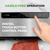 image:imageNutriChef Food Vacuum Sealer Machine 110W Stainless Steel Automatic Chamber Vacuum Sealer with LED Touch Controls For Food Storage 5 Reusable Vacuum Bags Hose amp Wine Stopper 14 x 6 x 3Stainless Steel