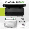 image:imageNutriChef Food Vacuum Sealer Machine 110W Stainless Steel Automatic Chamber Vacuum Sealer with LED Touch Controls For Food Storage 5 Reusable Vacuum Bags Hose amp Wine Stopper 14 x 6 x 3Stainless Steel