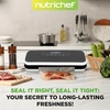 image:imageNutriChef Food Vacuum Sealer Machine 110W Stainless Steel Automatic Chamber Vacuum Sealer with LED Touch Controls For Food Storage 5 Reusable Vacuum Bags Hose amp Wine Stopper 14 x 6 x 3Black