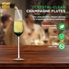 image:imageNutriChef Kitchen 125 Ounce Champagne Flutes Set of 2 Hand Blown Crystal Clear Champagne Glasses for Parties Weddings Party New Year Christmas and ToastingSet of 24