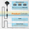 image:imageNutriChef Smart Bluetooth BBQ Thermometer  Upgraded Stainless Probe Safe to Leave in Grill Outdoor Barbecue Meat Smoker wChangeable Probe Wireless Remote Alert Android iPhone WiFi App  PWIRBBQ420Single Probe