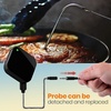 image:imageNutriChef Smart Bluetooth BBQ Thermometer  Upgraded Stainless Probe Safe to Leave in Grill Outdoor Barbecue Meat Smoker wChangeable Probe Wireless Remote Alert Android iPhone WiFi App  PWIRBBQ420Single Probe