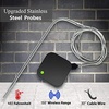 image:imageNutriChef Smart Bluetooth BBQ Thermometer  Upgraded Stainless Probe Safe to Leave in Grill Outdoor Barbecue or Meat Smoker  Wireless Remote Alert iOS Android Phone WiFi App  PWIRBBQ409
