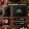 image:imageNutriChef Smart Bluetooth BBQ Thermometer  Zip Travel Case Upgraded Stainless Probe wLCD Display Wireless Remote Alert Android iPhone Gas Charcoal BBQ Smoker Temperature Monitoring  PWIRBBQ299