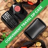 image:imageNutriChef Smart Bluetooth BBQ Thermometer  Zip Travel Case Upgraded Stainless Probe wLCD Display Wireless Remote Alert Android iPhone Gas Charcoal BBQ Smoker Temperature Monitoring  PWIRBBQ299