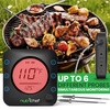 image:imageNutriChef Smart Bluetooth BBQ Thermometer  Zip Travel Case Upgraded Stainless Probe wLCD Display Wireless Remote Alert Android iPhone Gas Charcoal BBQ Smoker Temperature Monitoring  PWIRBBQ299