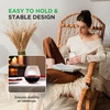 image:imageNutriChef Stemless 8 Wine Glasses 15 Ounces Hand Blown Glasses for Home Bar amp Restaurant Dishwasher Safe Gift Set for Wine Lovers FriendsSet of 4