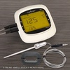 image:imageNutriChef Wireless Bluetooth BBQ Digital Thermometer  Upgraded Stainless Smart Dual Grill Probes w Remote Alert Safe to Use in Outdoor Barbecue Meat Smoker Works w iOS Android Phone  NutriChef