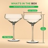 image:imageNutrichef Martini Glasses Set of 2  10 oz  Hand Blown Crystal Martini Glasses with Stem  Elegant Cocktail Glasses Martini Glass Crystal Glasses For Housewarming Gifts Parties And Drinks10 Ounces