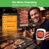image:imageNutrichef Wireless Meat Thermometer with 2 Stainless Steel Probes Bluetooth and WiFi Smartphone App for Monitoring Food Temp and Remote Alerts Digital Display for Grilling and BBQ SmokingWhite 2 Probes