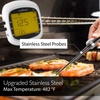 image:imageNutrichef Wireless Meat Thermometer with 2 Stainless Steel Probes Bluetooth and WiFi Smartphone App for Monitoring Food Temp and Remote Alerts Digital Display for Grilling and BBQ Smoking2pc Probes