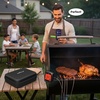 image:imageNutrichef Wireless Meat Thermometer with 2 Stainless Steel Probes Bluetooth and WiFi Smartphone App for Monitoring Food Temp and Remote Alerts Digital Display for Grilling and BBQ SmokingBlack 2 Probes  Carry Case