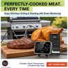 image:imageNutrichef Wireless Meat Thermometer with 2 Stainless Steel Probes Bluetooth and WiFi Smartphone App for Monitoring Food Temp and Remote Alerts Digital Display for Grilling and BBQ SmokingBlack 2 Probes  Carry Case