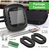 image:imageNutrichef Wireless Meat Thermometer with 2 Stainless Steel Probes Bluetooth and WiFi Smartphone App for Monitoring Food Temp and Remote Alerts Digital Display for Grilling and BBQ SmokingBlack 2 Probes  Carry Case