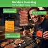 image:imageNutrichef Wireless Meat Thermometer with 2 Stainless Steel Probes Bluetooth and WiFi Smartphone App for Monitoring Food Temp and Remote Alerts Digital Display for Grilling and BBQ SmokingBlack 2 Probes  Carry Case