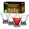image:imageNutriChef 2 Martini Glasses 84 Ounce Cocktail Glass for Margarita Manhattan amp Cosmopolitan Martini Glass for Home Bar Evening Parties Birthdays Housewarming Gift Crystal Clear4 Glasses