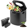 image:imageNutriChef 4 Quart Electric Kitchen Composter  Smart Countertop Composter Includes 2 Odorless Carbon Filters  Electric Compost Bin for Indoor Use  3 Volume Based Modes Small Medium amp Large  GrayBlack