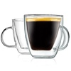 image:imageNutriChef 52 Oz Espresso Cups Set Of 2 Double Walled Glass Coffee Mugs For Hot And Cold Drinks Insulated Glass Coffee Mugs With Handle2 Pcs