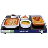 image:imageNutriChef Electric Food Warming Tray  Adjustable temperature Sleek Glass Surface Energy Efficient amp Space Saving Ideal for Buffets Restaurants and Events 2323x 1732x 022 IN Blue