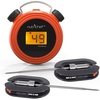 image:imageNutriChef Smart Bluetooth BBQ Grill Thermometer  Digital Display Stainless Dual Probes Safe to Leave in Outdoor Barbecue Meat Smoker  Wireless Remote Alert iOS Android Phone WiFi App  PWIRBBQ60BBQ thermometer