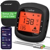 image:imageNutrichef Wireless Meat Thermometer with 2 Stainless Steel Probes Bluetooth and WiFi Smartphone App for Monitoring Food Temp and Remote Alerts Digital Display for Grilling and BBQ SmokingBlack 2 Probes  Carry Case