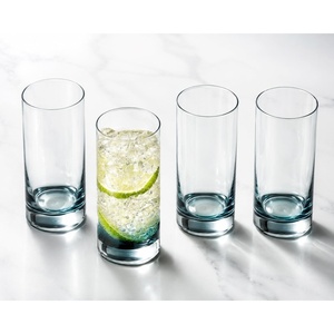 image:image125oz Highball Drinking Glasses  Set of 2 Heavy Base Tall Tumbler Clear Glassware for Water Wine Beer Liquor Gin Cocktail Whiskey Juice Iced Coffee Mixed Drinks Dishwasher Safe4 Piece