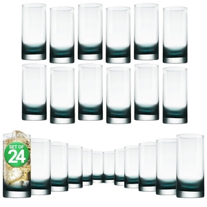 image:imageNutriChef 125oz Highball Glasses  4pc Tall Glass Set Water Glasses Drinking Glasses Bar Glassware And Cocktail Mixed Drinks Set Dishwasher Safe24 Glasses