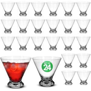 image:imageNutriChef 2 Martini Glasses 84 Ounce Cocktail Glass for Margarita Manhattan amp Cosmopolitan Martini Glass for Home Bar Evening Parties Birthdays Housewarming Gift Crystal Clear6 Packs of 4 Glasses