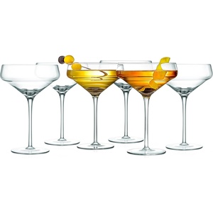 image:imageNutriChef 2 Sets of Crystal Martini GlassUltra ClearElegant Crystal Clear Wine Glass Pair100 Hand BlownDishwasher SafeGreat For DinnerPartiesWeddingAnd ELEGANT Occasions6 pack
