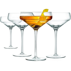 image:imageNutriChef 2 Sets of Crystal Martini GlassUltra ClearElegant Crystal Clear Wine Glass Pair100 Hand BlownDishwasher SafeGreat For DinnerPartiesWeddingAnd ELEGANT Occasions4 pack