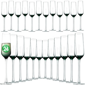 image:imageNutriChef Kitchen 125 Ounce Champagne Flutes Set of 2 Hand Blown Crystal Clear Champagne Glasses for Parties Weddings Party New Year Christmas and ToastingSet of 24
