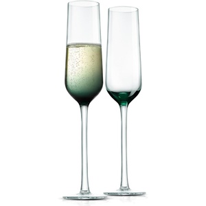 image:imageNutriChef Kitchen 125 Ounce Champagne Flutes Set of 2 Hand Blown Crystal Clear Champagne Glasses for Parties Weddings Party New Year Christmas and ToastingSet of 2