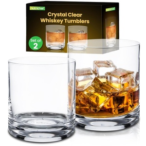 image:imageNutriChef Whiskey Glass Set of 2  10 Oz Old Fashioned Glasses for Scotch Cocktail Rum Vodka Cognac Liquor Unique Gifts for Men Bourbon Glasses for Home Bar PartiesSet of 2