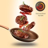 image:image3 Pcs Nonstick Fry Pan Set  HighQuality NonStick Basic Kitchen Cookware Set PFOAPFOS Free Compatible with Models NCCW14S and NCCW20S  NutriChef NCW14FP3SGold