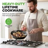 image:imageNutriChef 10 Inch Cast Iron Skillet with Lid  PreSeasoned Small Fry Pan with Side Drip Spout and Silicone Handle10Inch 1Piece Set