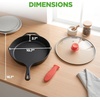 image:imageNutriChef 10 Inch Cast Iron Skillet with Lid  PreSeasoned Small Fry Pan with Side Drip Spout and Silicone Handle10Inch 1Piece Set