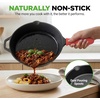 image:imageNutriChef 10 Inch Cast Iron Skillet with Lid  PreSeasoned Small Fry Pan with Side Drip Spout and Silicone Handle12 Inch