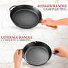 image:imageNutriChef 10 amp 12 PreSeasoned Cast Iron Pans  Durable Nonstick Skillets CoolTouch Silicone Handle For Oven Grill amp All StovetopsBlack