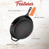 image:imageNutriChef 10 amp 12 PreSeasoned Cast Iron Pans  Durable Nonstick Skillets CoolTouch Silicone Handle For Oven Grill amp All StovetopsBlack